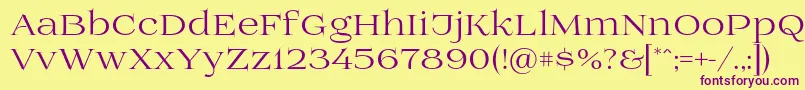 More about Prida01 Font Prida01 Font – Purple Fonts on Yellow Background