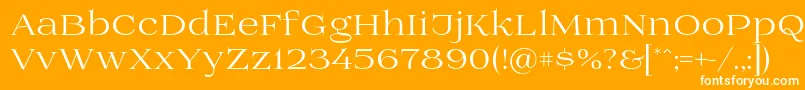 Prida01 Font – White Fonts on Orange Background