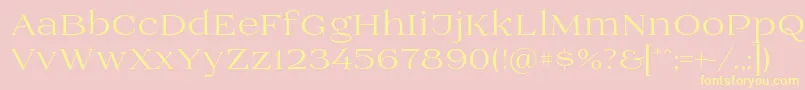 Prida01 Font – Yellow Fonts on Pink Background