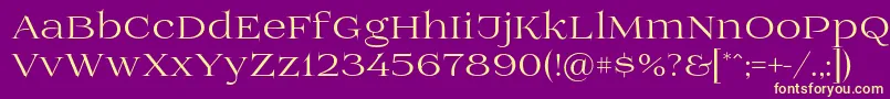 Prida01 Font – Yellow Fonts on Purple Background