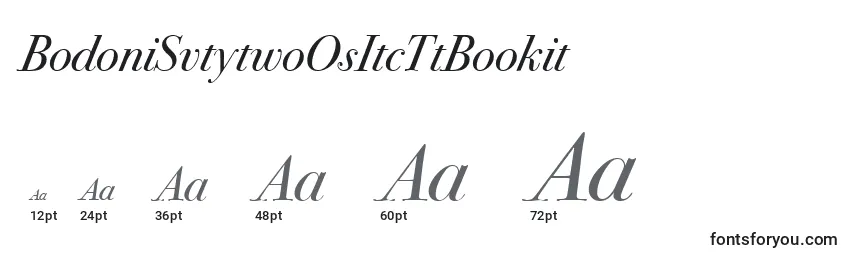 Размеры шрифта BodoniSvtytwoOsItcTtBookit