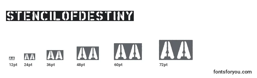 Размеры шрифта StencilOfDestiny