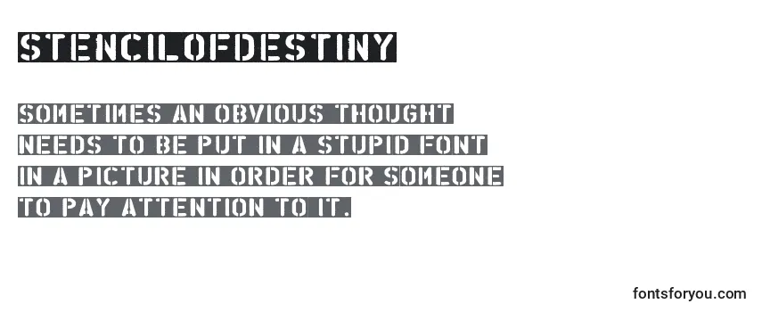 StencilOfDestiny Font