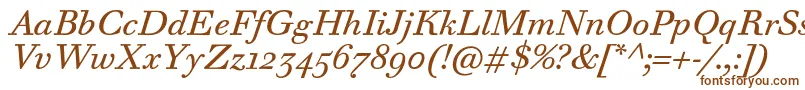 WalbaumTextProItalic Font – Brown Fonts