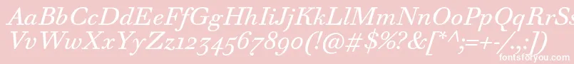 More about WalbaumTextProItalic Font WalbaumTextProItalic Font – White Fonts on Pink Background