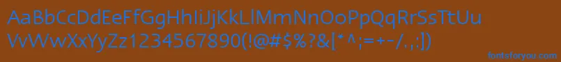 LinotypeErgoRegular Font – Blue Fonts on Brown Background