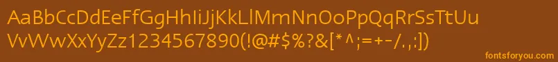 LinotypeErgoRegular Font – Orange Fonts on Brown Background