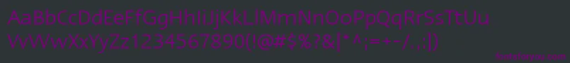 Шрифт LinotypeErgoRegular – фиолетовые шрифты на чёрном фоне