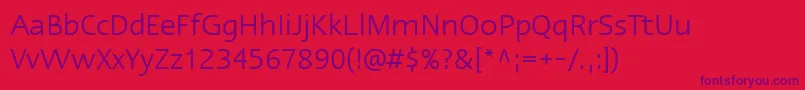 LinotypeErgoRegular Font – Purple Fonts on Red Background