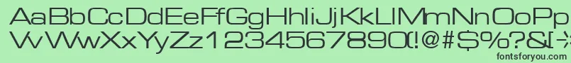 MicrogramRegularDb-Schriftart – Schwarze Schriften auf grünem Hintergrund