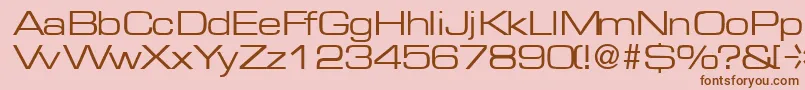 MicrogramRegularDb Font – Brown Fonts on Pink Background