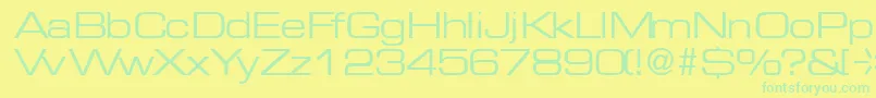 MicrogramRegularDb Font – Green Fonts on Yellow Background
