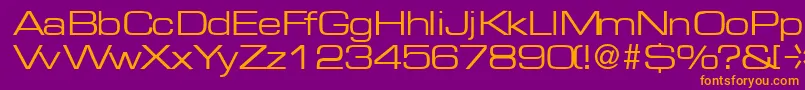 MicrogramRegularDb Font – Orange Fonts on Purple Background