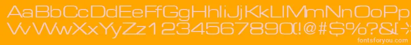 MicrogramRegularDb Font – Pink Fonts on Orange Background