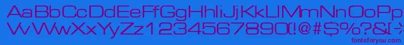 MicrogramRegularDb Font – Purple Fonts on Blue Background