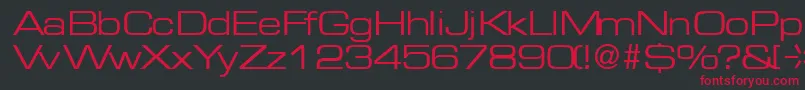 MicrogramRegularDb-Schriftart – Rote Schriften auf schwarzem Hintergrund