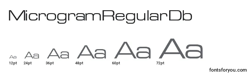 MicrogramRegularDb Font Sizes