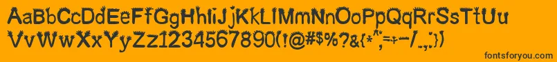 ButchCrew Font – Black Fonts on Orange Background