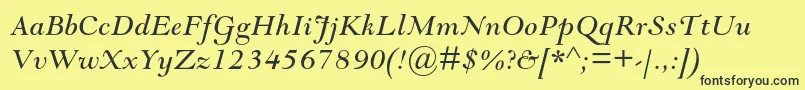 GoudymodernmtstdItalic Font – Black Fonts on Yellow Background