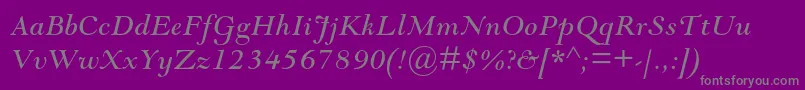 fuente GoudymodernmtstdItalic – Fuentes Grises Sobre Fondo Morado
