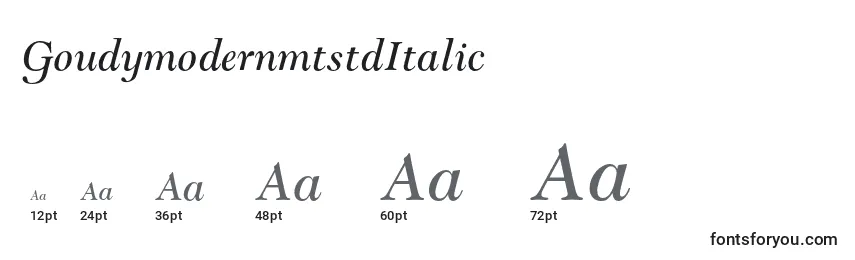 GoudymodernmtstdItalic Font Sizes