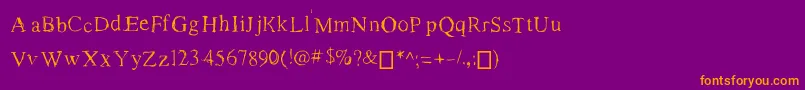 RomanNewTimes Font – Orange Fonts on Purple Background