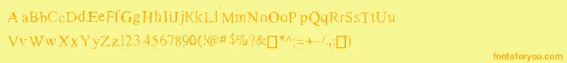Шрифт RomanNewTimes – оранжевые шрифты на жёлтом фоне