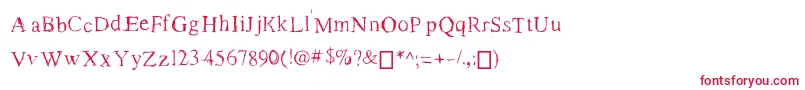 RomanNewTimes Font – Red Fonts on White Background