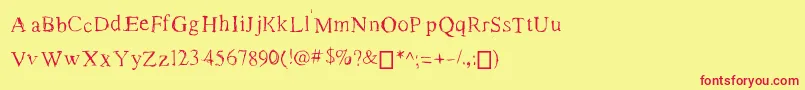 RomanNewTimes Font – Red Fonts on Yellow Background