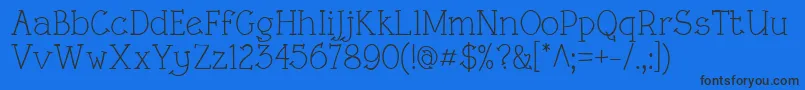 RoughLtRegular Font – Black Fonts on Blue Background
