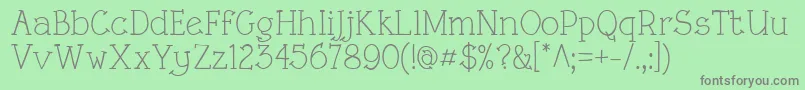 RoughLtRegular Font – Gray Fonts on Green Background