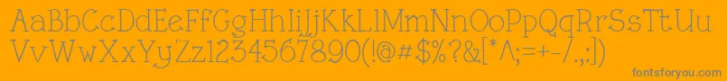 RoughLtRegular Font – Gray Fonts on Orange Background