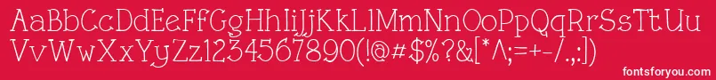 RoughLtRegular Font – White Fonts on Red Background