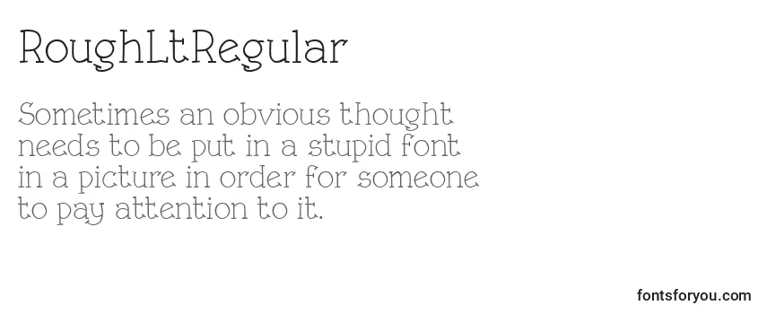Review of the RoughLtRegular Font