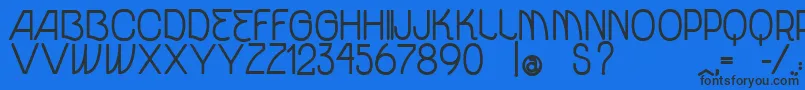 VtksUnidadeBold Font – Black Fonts on Blue Background