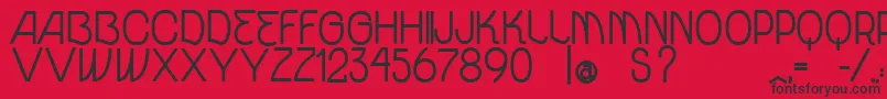 VtksUnidadeBold Font – Black Fonts on Red Background