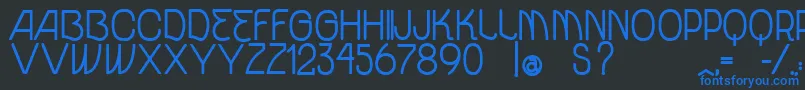 VtksUnidadeBold Font – Blue Fonts on Black Background