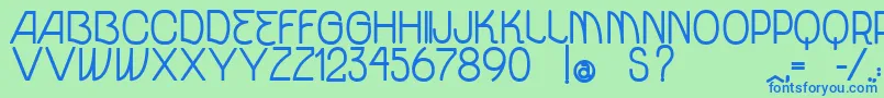 フォントVtksUnidadeBold – 青い文字は緑の背景です。