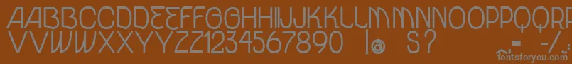 VtksUnidadeBold Font – Gray Fonts on Brown Background