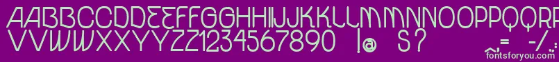 VtksUnidadeBold Font – Green Fonts on Purple Background