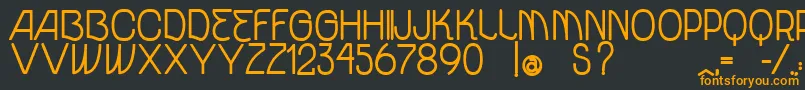 VtksUnidadeBold Font – Orange Fonts on Black Background
