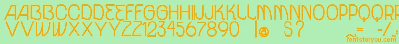 VtksUnidadeBold Font – Orange Fonts on Green Background