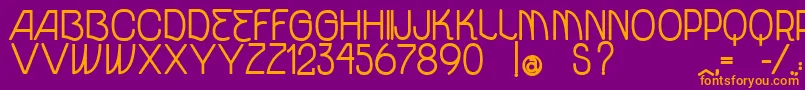 VtksUnidadeBold Font – Orange Fonts on Purple Background