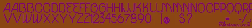 VtksUnidadeBold Font – Purple Fonts on Brown Background