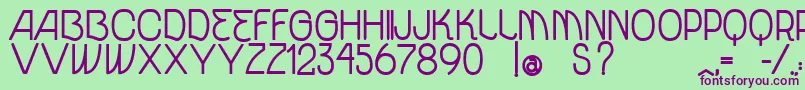 Шрифт VtksUnidadeBold – фиолетовые шрифты на зелёном фоне