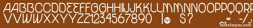 Шрифт VtksUnidadeBold – белые шрифты на коричневом фоне