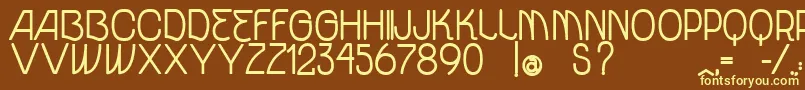 VtksUnidadeBold Font – Yellow Fonts on Brown Background