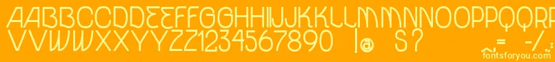 フォントVtksUnidadeBold – オレンジの背景に黄色の文字