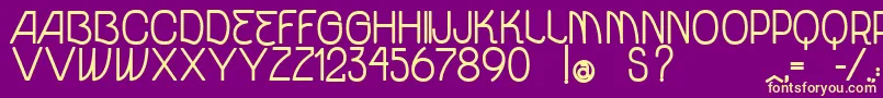 VtksUnidadeBold Font – Yellow Fonts on Purple Background