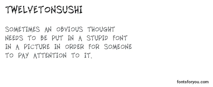 Review of the TwelveTonSushi Font